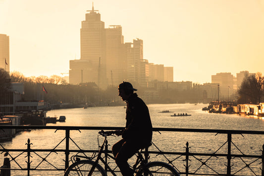 The Amsterdam Commute | Golden Hour Silhouette